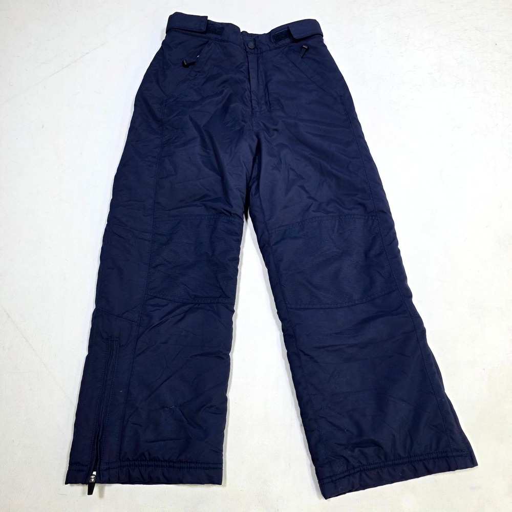 L.L. Bean Snow Pants Kids Size 8 Navy Blue Insulated Winter Ski Trousers 0HLY9